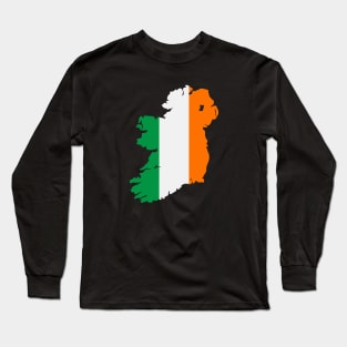 Ireland Map Flag Long Sleeve T-Shirt